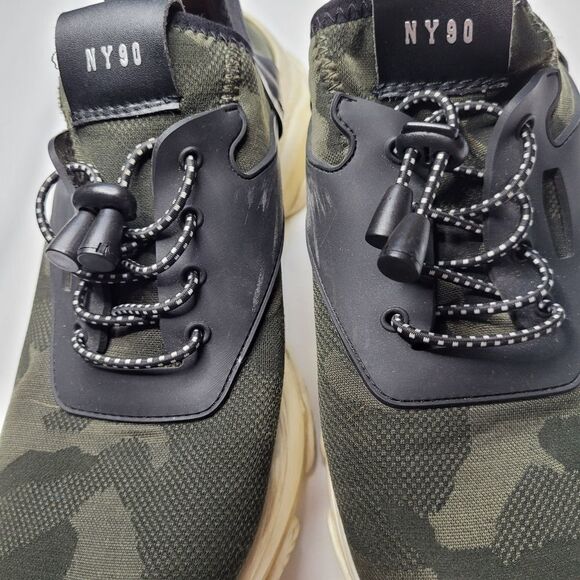 8.5 STEVE MADDEN Myles BLACK ORANGE CAMO TOGGLE CINCH TIE SNEAKER TENNIS SHOES 8 - Picture 6 of 10